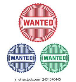 Wanted Rubber stamp Design Art