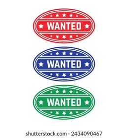 Wanted Rubber stamp Design Art