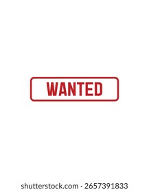WANTED Vector de diseño de sello de goma