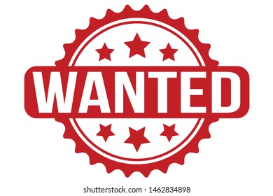 Wanted Rubber Stamp. Wanted Stamp Seal – Vector