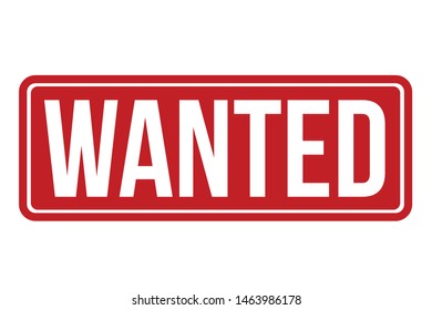 Wanted Rubber Stamp. Wanted Stamp Seal – Vector