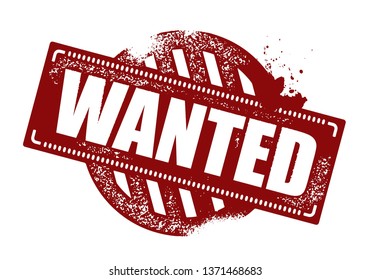 Wanted Rubber Stamp. Vector Illustration