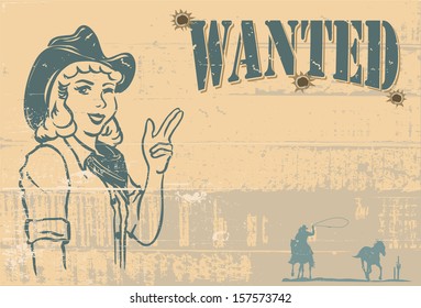 Wanted signboard, vector