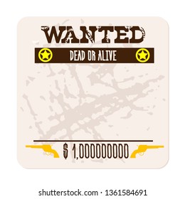 Wanted Template - Western Style