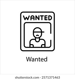 Wanted Vector icon stock illustration