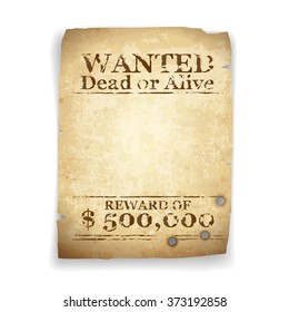 Wanted Western Poster