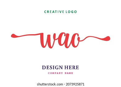 WAO lettering logo is simple, easy to understand and authoritative