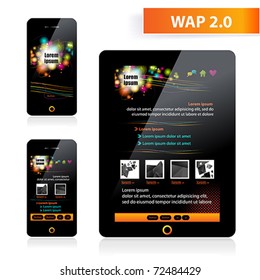 Wap 2.0 optimized two sizes biggest and smallest, vector site.