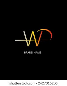 WAP-Buchstabe Logo Design. Einzigartiges attraktives Creative Modern Initial WAP Letter-Symbol-Logo