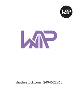 WAP Logo Buchstabe Monogram Design