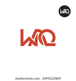 Diseño de monograma de letra de logotipo WAQ