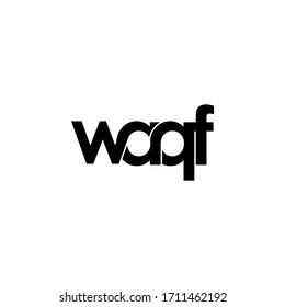 Waqf Letter Original Monogram Logo Design