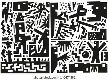 war - abstract vector illustration