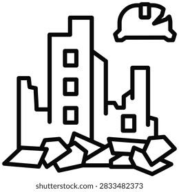 War Aftermath Simple and clear vector icon web design and for presentation