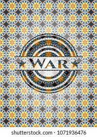  War arabesque emblem. arabic decoration.