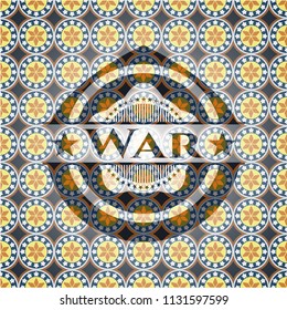 War arabic emblem. Arabesque decoration.