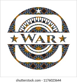 War arabic emblem. Arabesque decoration.