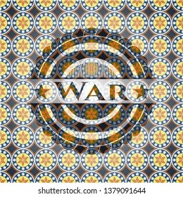 War arabic emblem. Arabesque decoration.