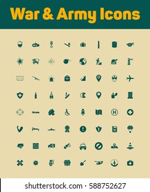 War and army  icons set