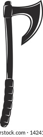 War axe, executioner axe, viking battle axe in vector