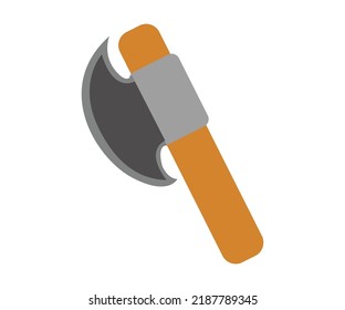 War Axe Vector on the  Isolated White Backround