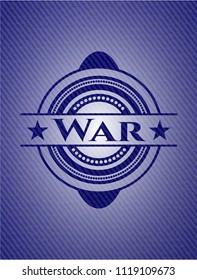 War badge with jean texture