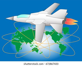 A war began and a fighter plane came out.