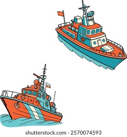 War boat   bundle design art and illustrator eps
