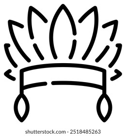 War Bonnet icon for web, app, infographic, etc