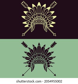 War Bonnet in Vector Design
