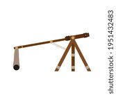 War catapult weapon vector illustration ancient wooden isolated icon. Medieval catapult slingshot battle cartoon wood symbol gun. Launch equipment artillery castle ballistic defence machinery icon
