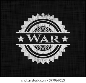 War chalk emblem, retro style, chalk or chalkboard texture