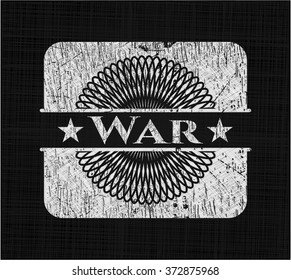 War chalk emblem written on a blackboard
