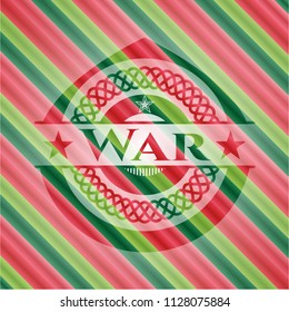 War christmas emblem background.