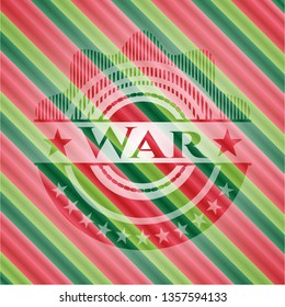 War christmas emblem background.