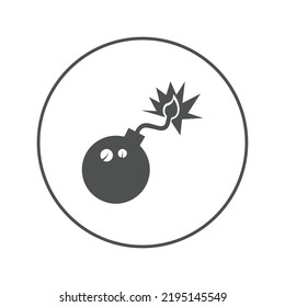 War danger bomb icon | Circle version icon |