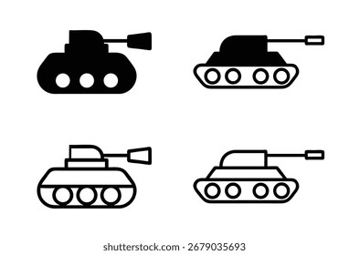 War Defense Tank Vector Design