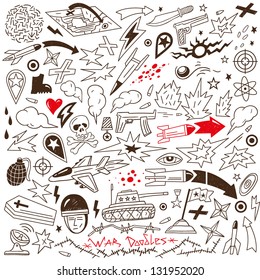 guerra - colección de doodles