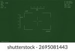 War drone camera viewfinder overlay. Template for military drone night cam rec. Camera frame vector template for night vision drone view. Fantasy combat drone UI frame.