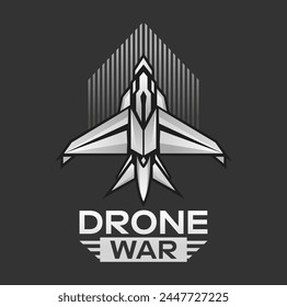 War Drone Emblem Modern style, modern warfare.
