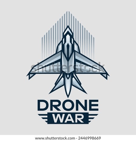 War Drone Emblem Modern style, modern warfare.