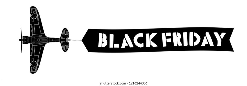 war fighter schematic isolated black friday banner
