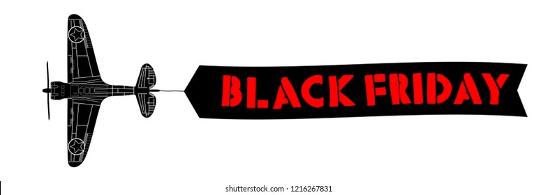 war fighter schematic isolated black friday banner