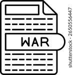 WAR Filled Style Icon Design