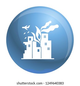 War fire city icon. Simple illustration of war fire city vector icon for web design isolated on white background