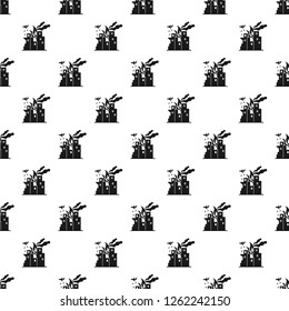 War fire city pattern seamless vector repeat for any web design