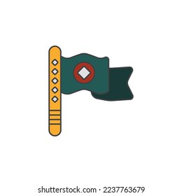 the war flag icon is suitable for your web, apk or project with a medieval theme