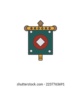 the war flag icon is suitable for your web, apk or project with a medieval theme
