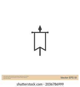 war flag icon vector logo template 