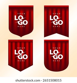 Bandera de guerra Plantilla de logotipo medieval